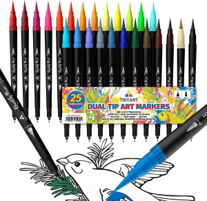 Set de Carioci, Tritart, 2 Capete, 25 de buc, Multicolor - Img 3