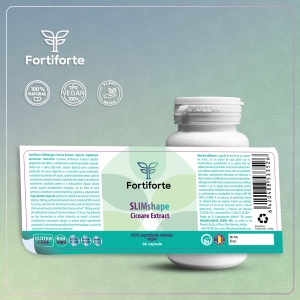 Supliment alimentar pentru slabit SLIMshape Cicoare Extract, Fortiforte, 60 capsule - Img 5
