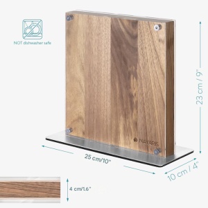 Suport cutite Navaris din lemn de acacia, cu 2 fete, 25x23x10 cm, 50416.025.05 - Img 6