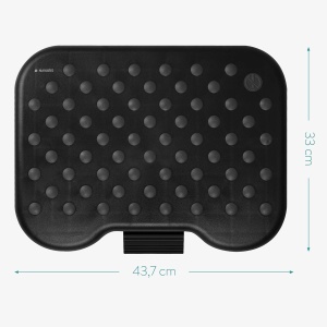 Suport ergonomic pentru picioare reglabil, Navaris, negru, 35x28.5x16.8 cm - Img 3