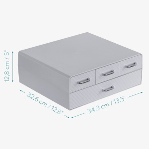Suport pentru capsule de cafea Navaris cu 4 sertare, Universal, 2 Nivele, Gri, 54092.02 - Img 3