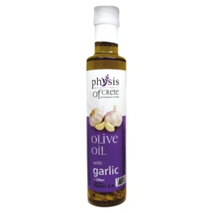 Ulei de masline cu Usturoi, Physis of Crete, Ideal pentru sosuri, dresing si marinate, 250 ml