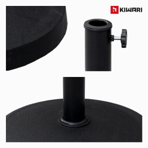 Baza Umbrela Rotunda Kiwari® Gravity, Diametru 44.5 cm x inaltime 33 cm, Rasina sintetica/Otel, Terasa/Gradina, Negru - Img 3