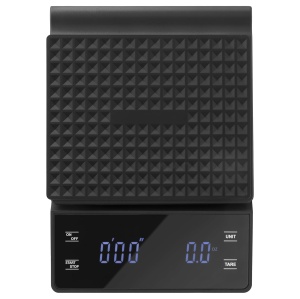 Cantar digital pentru cafea Navaris, cu timer, precizie 0.1g/3kg, cantar de bucatarie compact, pentru espresso, Negru - Img 2