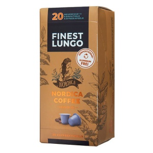 Capsule cafea Nordica Coffee, 20 capsule, Compatibile Nespresso, Finest Lungo
