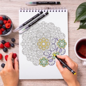 Carte de colorat, Colorya, A4, Mandala, Anti-stress, 30 de Pagini - Img 2