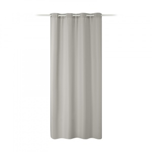 Draperie opaca Stella cu inele Jemidi, 140 x 245 cm, Gri, Poliester, 55283.25.01