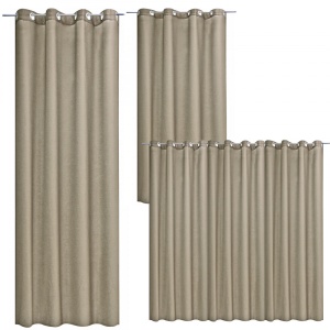 Draperie opaca Stella cu inele Jemidi, 140 x 245 cm, Maro, Poliester, 55283.24.01 - Img 3