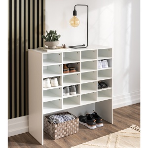 Dulap pentru incaltaminte XL, HC Home & Living, 20 compartimente, 92 x 33 x 99 cm, alb - Img 2