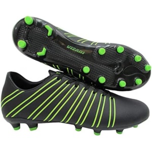 Ghete Fotbal Vizari Madero, cu Crampoane, Usoare, Confort Ridicat, Marime 39, Negru/Verde - Img 2