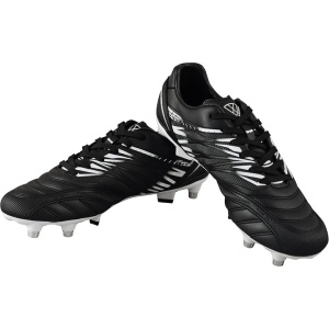 Ghete Fotbal Vizari Valencia, cu Crampoane, pentru Teren Natural, Talpa TPU, Usoare, Confort Ridicat, Marime 43, Negru/Alb