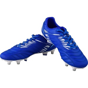 Ghete Fotbal Vizari Valencia, cu Crampoane, pentru Teren Natural, Talpa TPU, Usoare, Confort Ridicat, Marime 42.5, Alb/Albastru