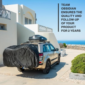 Husa impermeabila de bicicleta TeamObsidian, pentru 1 biciclete, L, material rezistent Oxford 300D, protectie UV, Negru - Img 5