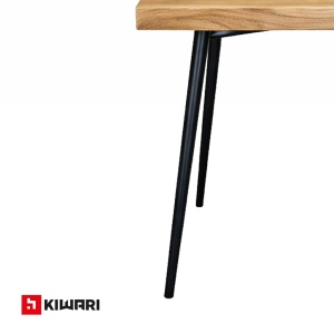 Masuta de cafea Kiwari® Daro, MDF si Metal, 60×60×55 cm, Design Industrial Modern, Stejar & Negru - Img 7