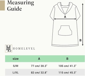 Poncho de baie unisex Homelevel, S-M, Gri, Bumbac organic, 54881.19.19 - Img 2