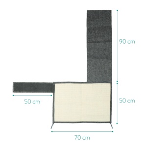 Protectie impotriva zgarieturilor pentru Pisici, 50x70 cm, Sisal, Gri, 47363.02 - Img 9