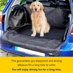 Protectie portbagaj auto Pretex, universala, impermeabila si antiderapanta, pentru transport bagaje sau caini, 156 x 103 cm, protectii laterale 70 x 35 cm, Negru - Img 5