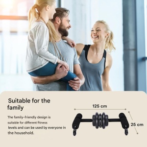 Roata multifunctionala dubla pentru abdomene, flotari, POWRX, din otel inoxidabil - Img 9