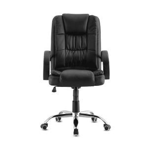 Scaun Birou Kiwari® Lio, Spatar Inalt, Sezut din Piele PU, Reglabil pe Inaltime, Baza Metal Rotativa, Design Executiv Confort Extra, Capacitate 120 kg, Negru - Img 6
