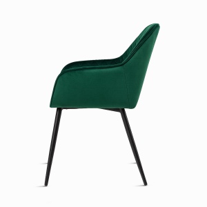 Scaun cu brate/Fotoliu bucatarie de Dining/Living/Bucatarie Kiwari® Verdi, Catifea, Ergonomic, 50x41x84cm, Verde Smarald - Img 9