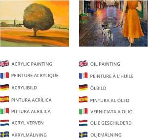 Set 14 panze pentru pictura Kurtzy, 20x30 cm, din bumbac, 3 mm grosime, pentru vopsele acrilice si uleioase, Alb - Img 8