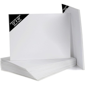 Set 14 panze pentru pictura KURTZY, 30x40cm, bumbac, 3mm, alb