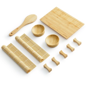 Set 16 piese kit sushi Navaris pentru incepatori, tava bambus, 24x15x2 cm, 60621.01 - Img 6