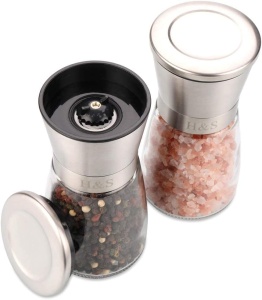 Set 2 rasnite H&S, sare/piper, inox/sticla, 14.5x7.7 cm - Img 7