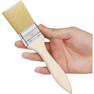 Set 25 de pensule Kurtzy, 38.1 mm, pensule profesionale pentru vopsit si lacuit, maner din lemn, Maro - Img 6