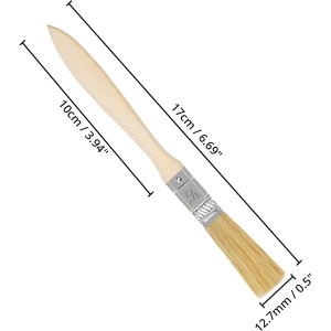Set 36 de pensule Kurtzy, 12.7 mm, pensule profesionale pentru vopsit si lacuit, maner din lemn, Maro - Img 3