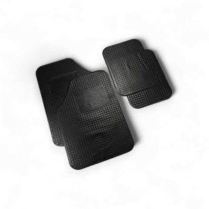 Set 4 Covorase Auto Kiwari Strong, Universale, PVC, Negru
