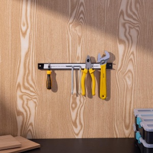 Set 4 suporti magnetici pentru scule Navaris, 30.5 cm, pentru garaj, argintiu - Img 6