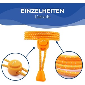 Set 5 sireturi elastice sport EVEREST FITNESS, fara legare, reglabile, universale 118 cm, din nylon, pentru adulti si copii, Portocaliu - Img 3