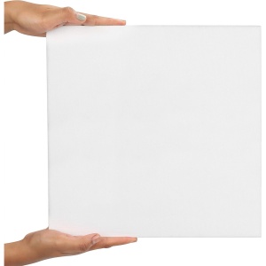 Set 7 panze pentru pictura KURTZY, 25x25cm, din bumbac, 3mm grosime, Alb - Img 3