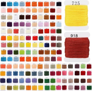 Set ata de broderie, Handi Stitch, 150 fire colorate, polieste/bumbac, 30 ace, organizator transparent 14.5 x 14.5 x 13 cm, accesorii, Multicolor - Img 5