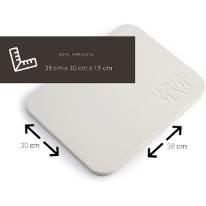 Set de pizza, lopata din lemn 29.5 x 28 cm, piatra de copt 38 x 30 cm, DOLCE MARE - Img 3
