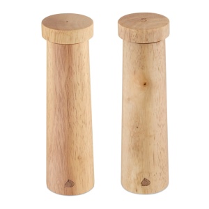 Set rasnite sare si piper Navaris, mecanism ceramic, 20.5x5.5 cm, maro, lemn