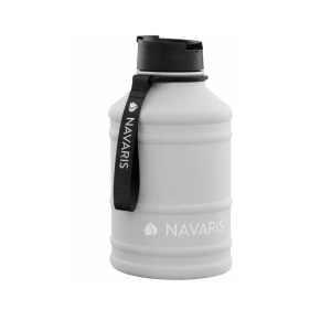 Sticla de apa Navaris, din otel inoxidabil, cu un singur perete, 2.2L, Gri