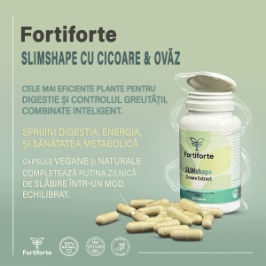 Supliment alimentar pentru slabit SLIMshape Cicoare Extract, Fortiforte, 60 capsule - Img 2