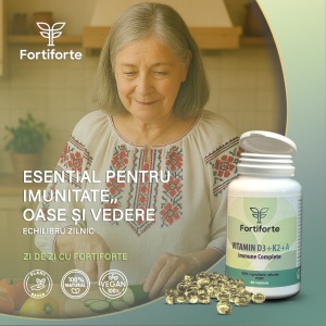 Supliment alimentar VITAMIN D3 + K2 + A Immune Complete, Fortiforte, 60 capsule - Img 3