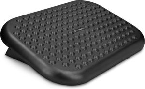 Suport ergonomic pentru picioare Navaris, pentru birou, inclinare reglabila 0-15°, antiderapant, cu masaj, 44.8x33.5 cm, plastic, Negru - Img 2