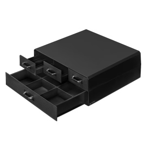 Suport pentru capsule de cafea Navaris cu 4 sertare, Universal, 2 Nivele, Negru, 54092.01 - Img 5
