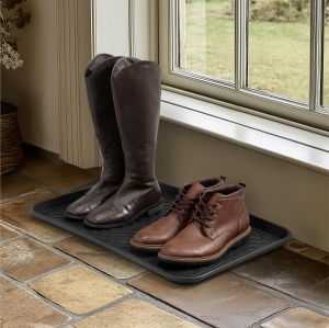 Tava pentru incaltaminte Navaris, set 3, 60 x 40 x 2.8 cm, din plastic, utilizare interior/exterior, Negru - Img 4