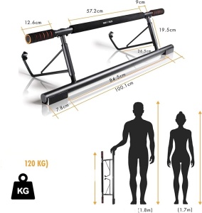 Bara de Tractiuni Multifunctionala Pull Up Bar, Greutate maxima utilizator 120 kg, pozitii multiple de prindere - Img 2