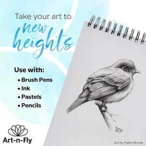 Caiet pentru schite Art-n-Fly, 100 coli, A4, 22.9 x 30.5 cm, 100 g/m, cu spirala, hartie alba - Img 4