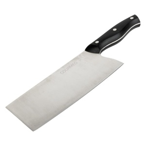 Cutit profesional bucatar chinezesc, Gourmeo, 33.1 x 13 x 3.6 cm, din inox, maner ergonomic, Negru