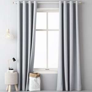 Draperie opaca cu inele Jemidi, 140 x 250 cm, g, Poliester, 55309.04