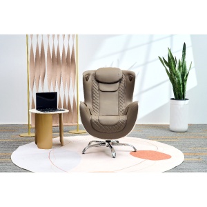 Fotoliu de masaj electric cu taburet, functie de incalzire, masaj 2D, 110 x 68 x 110 cm, maro - Img 10