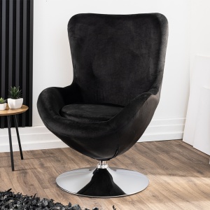 Fotoliu lounge rotativ, scaun de birou, aspect piele, maro, 75 x 54 x 108 cm - Img 5