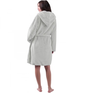 Halat de baie reversibil pentru femei Jemidi, S, Roz / Alb, Poliester, 55057.08.1 - Img 3